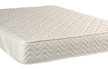 Orthopedic mattress isolated against white background.